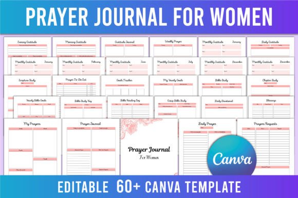 Download Prayer Journal for Women Canva Interior - Prayer journal Collection