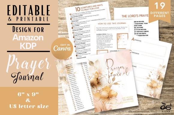 Download Prayer Journal Pages/KDP Interior #279 - Prayer journal Collection