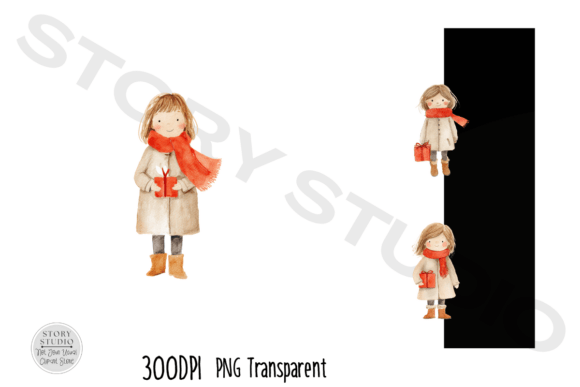 Download Cute Winter Girls with Christmas Gifts - Christmas gifts Collection