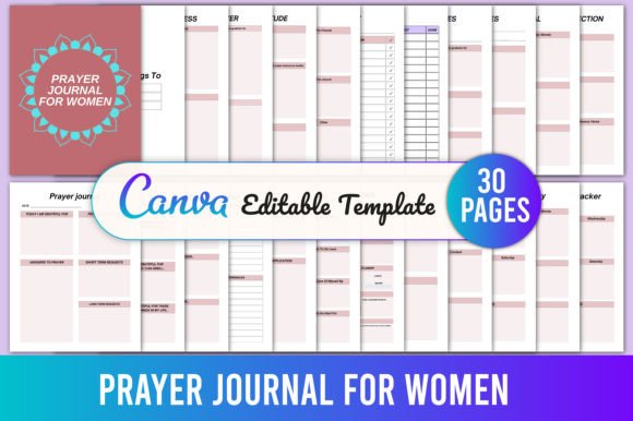 Download Editable Prayer Journal for Women Canva - Prayer journal Collection