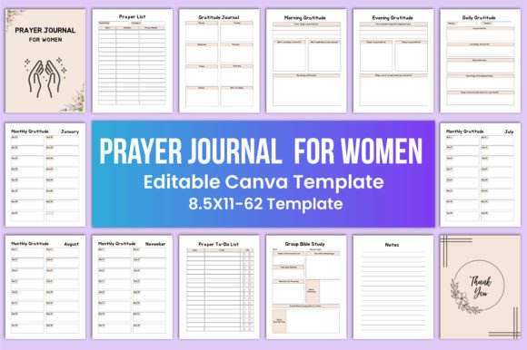 Download Prayer Journal for Women Canva - Prayer journal Collection