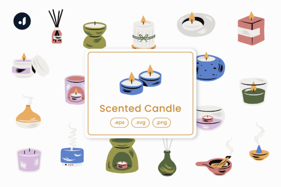 Download Scented Candle Illustration - Premium Bundle