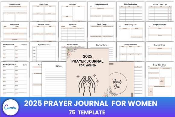 Download 2025 Prayer Journal for Women Canva - Prayer journal Collection